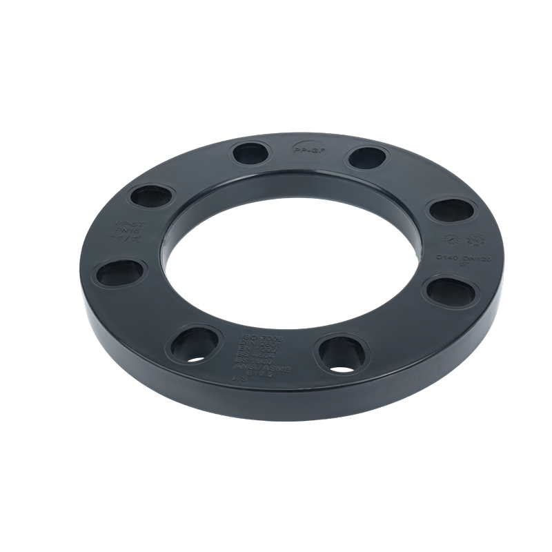 Flange de junta sobreposta revestida de aço β-PPH com furo oval